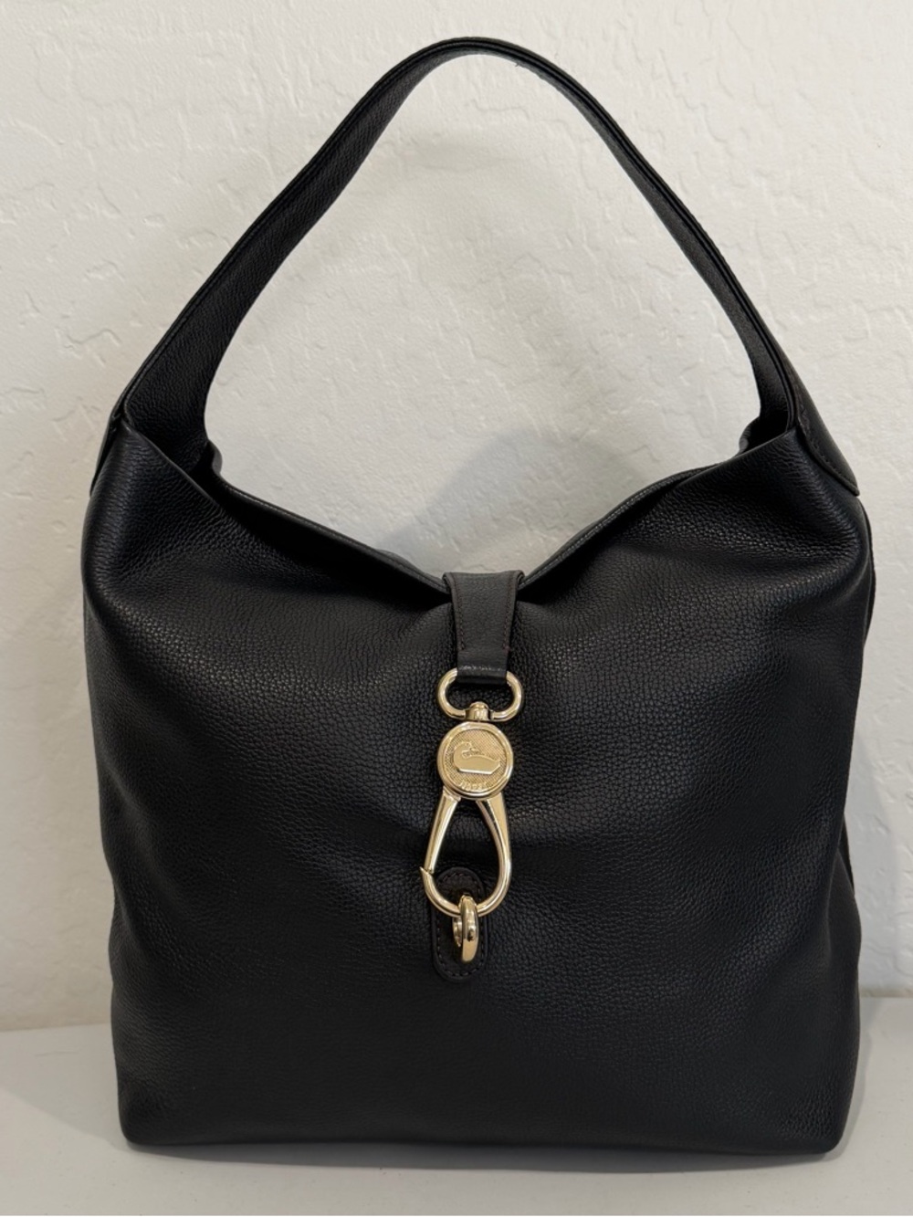 Dooney and Bourke Belvedere Logo Lock Shoulder Bag